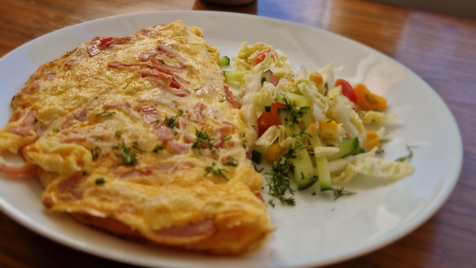 Omlett singi-juustuga